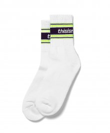 SP-Logo Striped Socks White