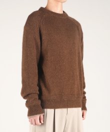 mohair boyfriend sweater brownie