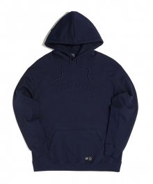 EMBOSSED LOGO  HOODIE (NAVY)