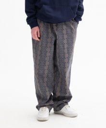 SMILE PATTERN PANTS (GREY)