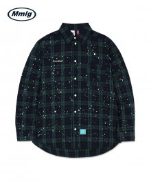 [Mmlg] FRONT S/P CHECK SHIRT (GREEN)