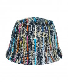 COLORFUL KNIT BUCKET HAT (BLUE)