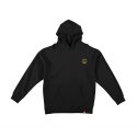 스핏파이어(SPITFIRE) CLASSIC SWIRL FADE Pullover Hooded Sweatshirt - BLACK w/ OLIVE & YELLOW Prints 53110118