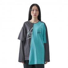 HALF DOUBLE LAYERED L/SL T-SHIRT GY