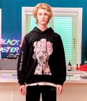 블랙아스터비(BLACK ASTER B) 달마시안 후드 티셔츠 - BLACK