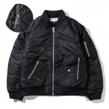 Quilted MA-1 Flight Jacket (Black)