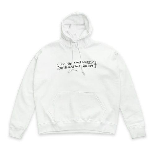 아임낫어휴먼비잉(I AM NOT A HUMAN BEING) Basic Logo Hoody - WHITE - 사이즈 & 후기 | 무신사