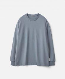 OVERSIZE LONG SLEEVE TEE (Premium BASIC)-LIGHT BLUE