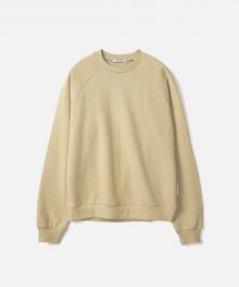 HEAVY WEIGHT RAGLAN SWEATSHIRT (Premium BASIC)-WASHED BEIGE