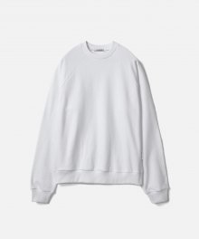 HEAVY WEIGHT RAGLAN SWEATSHIRT (Premium BASIC)-WHITE