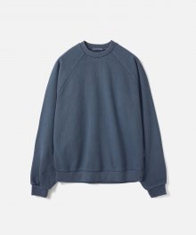 HEAVY WEIGHT RAGLAN SWEATSHIRT (Premium BASIC)-WASHED BLUE