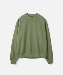 HEAVY WEIGHT RAGLAN SWEATSHIRT (Premium BASIC)-WASHED GREEN