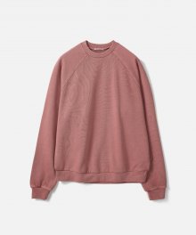 HEAVY WEIGHT RAGLAN SWEATSHIRT (Premium BASIC)-WASHED PINK