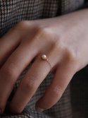 멕코이(MCCOII) [SET]14k gold pearl chain ring + 14k gold chain ring
