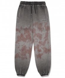 20ELTFW042 TIE DYE SWEAT PANTS _CHARCOAL