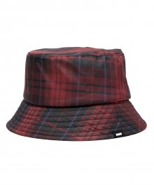 Check Bucket Hat Red