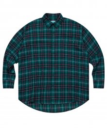 Check Overfit Shirts Green