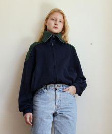 투톤 집업 TWO TONE ZIP-UP - NAVY