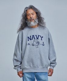 NAVY GRIZZLY SWEATSHIRT _ GRAY