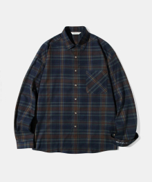 Faded Navy Check Shirt S69