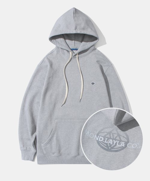 다이아몬드 레이라(diamondlayla) Universe Wappen Back print Hoodie H5 Melange Gray