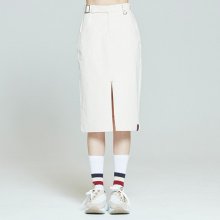 FRONT PLACKET SKIRT_OATMEAL