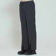 PLACKET EASY SLACKS_CHARCOAL