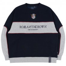 PADDLING LOGO PIPING SWEATSHIRT_NAVY