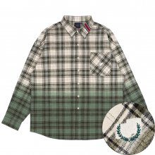 GRADATION CHECK SHIRT_KHAKI