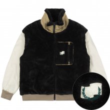 COLOR SCHEME FLEECE JACKET_OATMEAL