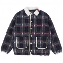 CLASSIC CHECK FLEECE JACKET_NAVY