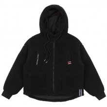 HEAVY FLEECE HOODIE PARKA_BLACK