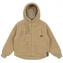 HEAVY FLEECE HOODIE PARKA_BEIGE