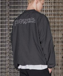 Deadbody Line Logo Nylon Crewneck Charcoal