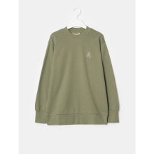 [GREEN BEANPOLE] 카키 베이직 라운드넥 스웨트 셔츠