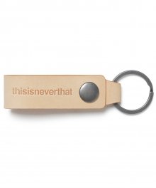 Leather Key Ring Beige