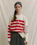 PUFF STRIPE KNIT [IVORY]