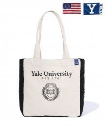 2 TONE YALE UNIVERSITY ECO BAG IVORY/BLACK