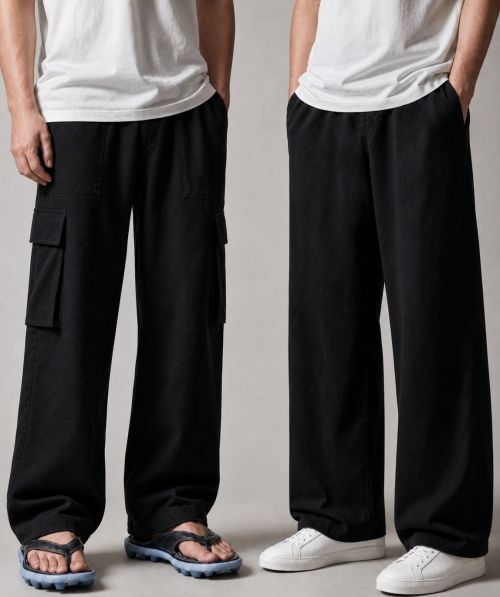 Semi-Wide-Leg Cargo Pants (с минималистичными слаксами)