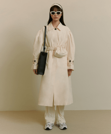 SHIRRING BAG TRENCH COAT [IVORY]