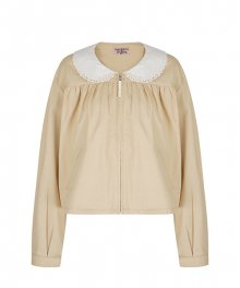 lace shirring blouson