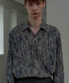UNISEX SPREAD PATTERN OVER SHIRTS_BLUE