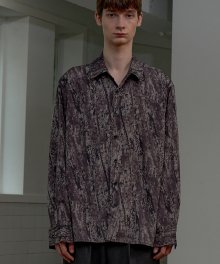 UNISEX SPREAD PATTERN OVER SHIRTS_BROWN