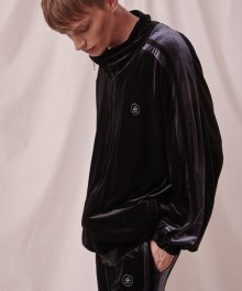 Unbal velvet 트랙 집업 자켓 AZIP303(black)