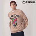 클라우머니(CLAW MONEY) 하트 오버핏 맨투맨 티셔츠 BE