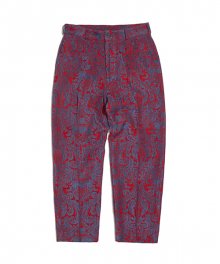 FLORAL JACQUARD PANTS (RED)