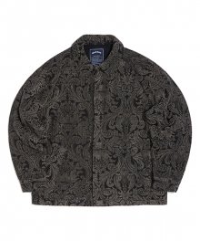 FLORAL JACQUARD JACKET (BLACK)