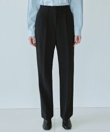 Basic Suit Wide Slacks_Black