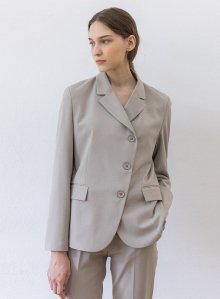 Oblique line jacket (cozy gray)