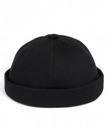 LB TWILL BRIMLESS CAP (black)